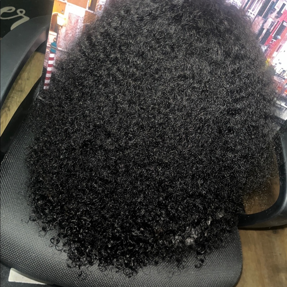 Black Voluminous bohemian wet & wavy Texture lace wig 100% human hair - Picture 4 of 5